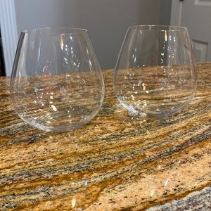 Riedel Wine Stemless Glasses Set of Two Like New